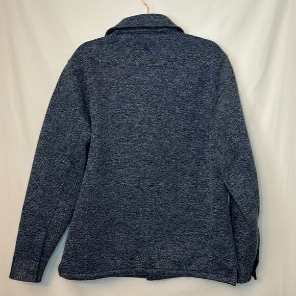 Tommy bahama EUC blue heathered snap button fleece lined jacket Size medium - Picture 6 of 6
